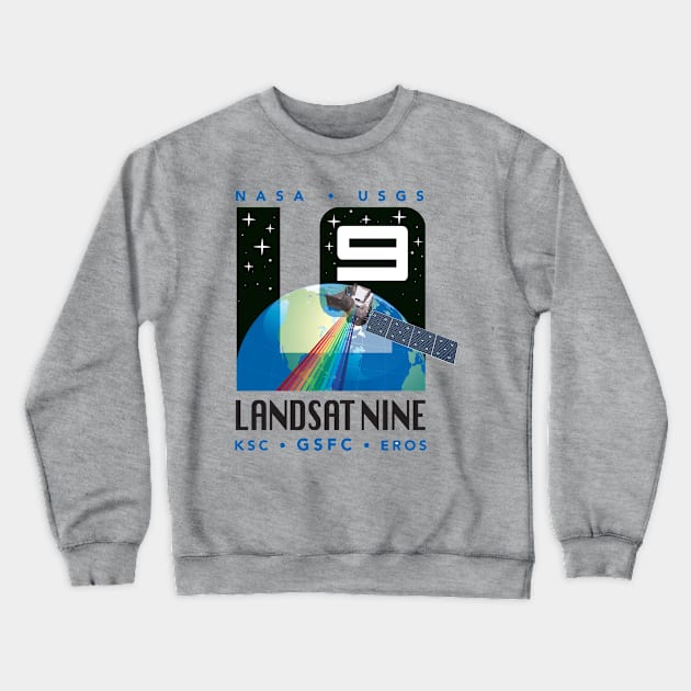 NASA Landsat 9 Logo Crewneck Sweatshirt by FaelynArt